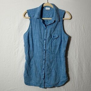 Columbia Blue Sleeveless Blouse